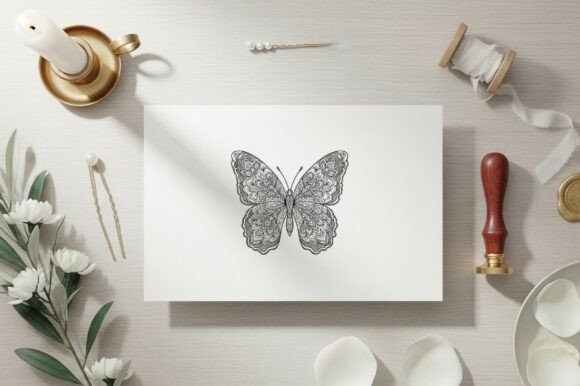 Download Mandala Butterfly Coloring Page Lace - Lace Collection