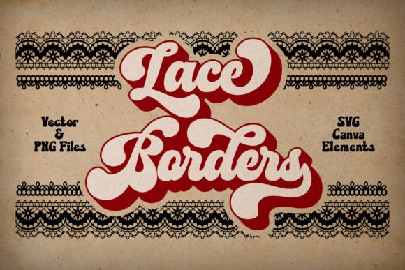 Download Dark Lace Border Graphics Canva Elements - Lace Collection