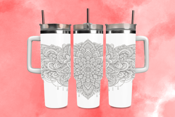 Download Mandala Lace Tumbler Wrap PNG - Lace Collection