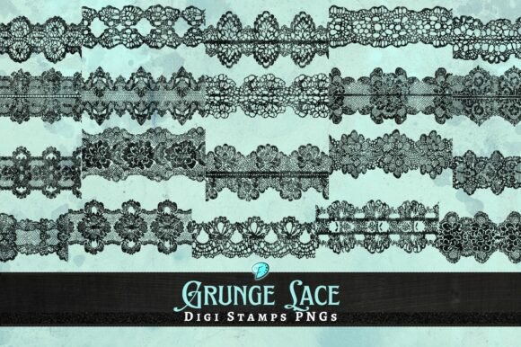Download Grunge Lace Digi Stamps Overlays PNG - Lace Collection
