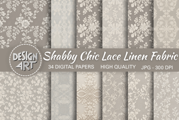 Download Shabby Chic Lace Linen Fabric Background - Lace Collection