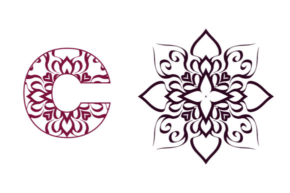 Download Mandala Font Alphabet C Art - Premium Bundle