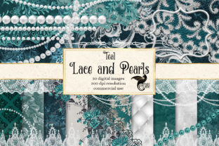 Download Teal Lace and Pearls Graphics - Lace Collection