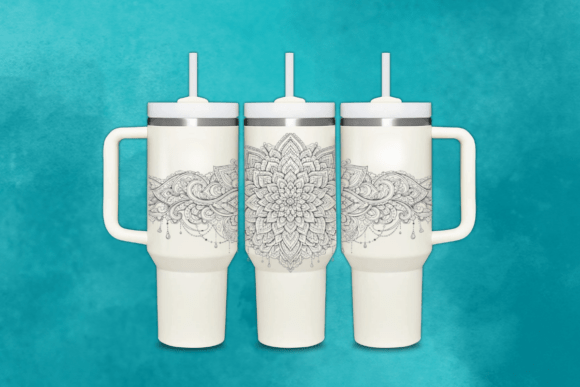 Download Mandala Lace Tumbler Wrap PNG - Lace Collection